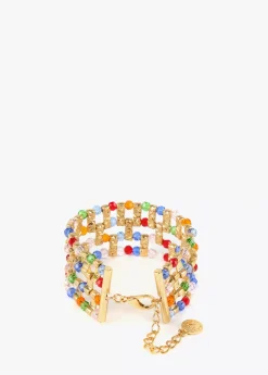 Pulsera cristales multicolor