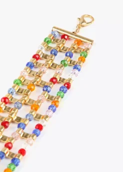 Pulsera cristales multicolor