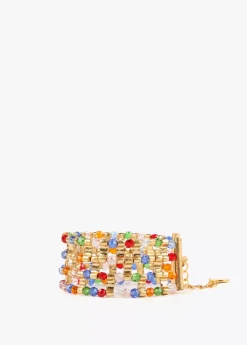 Pulsera cristales multicolor