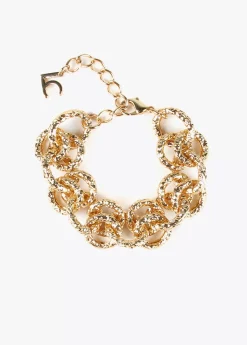 Pulsera de cadena dorada