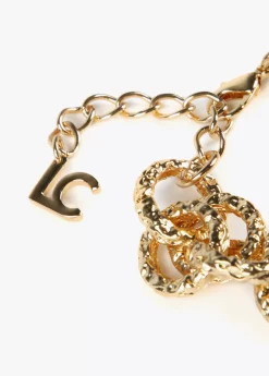 Pulsera de cadena dorada