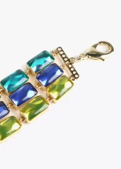 Pulsera de cristales multicolor