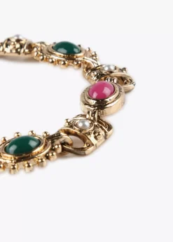 Pulsera dorada multi piedras