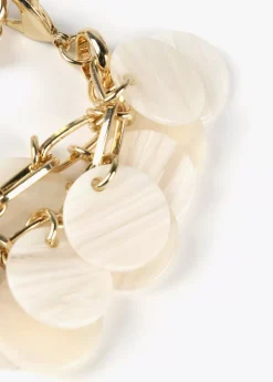 Pulsera dorada y nacarada
