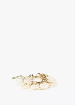 Pulsera dorada y nacarada