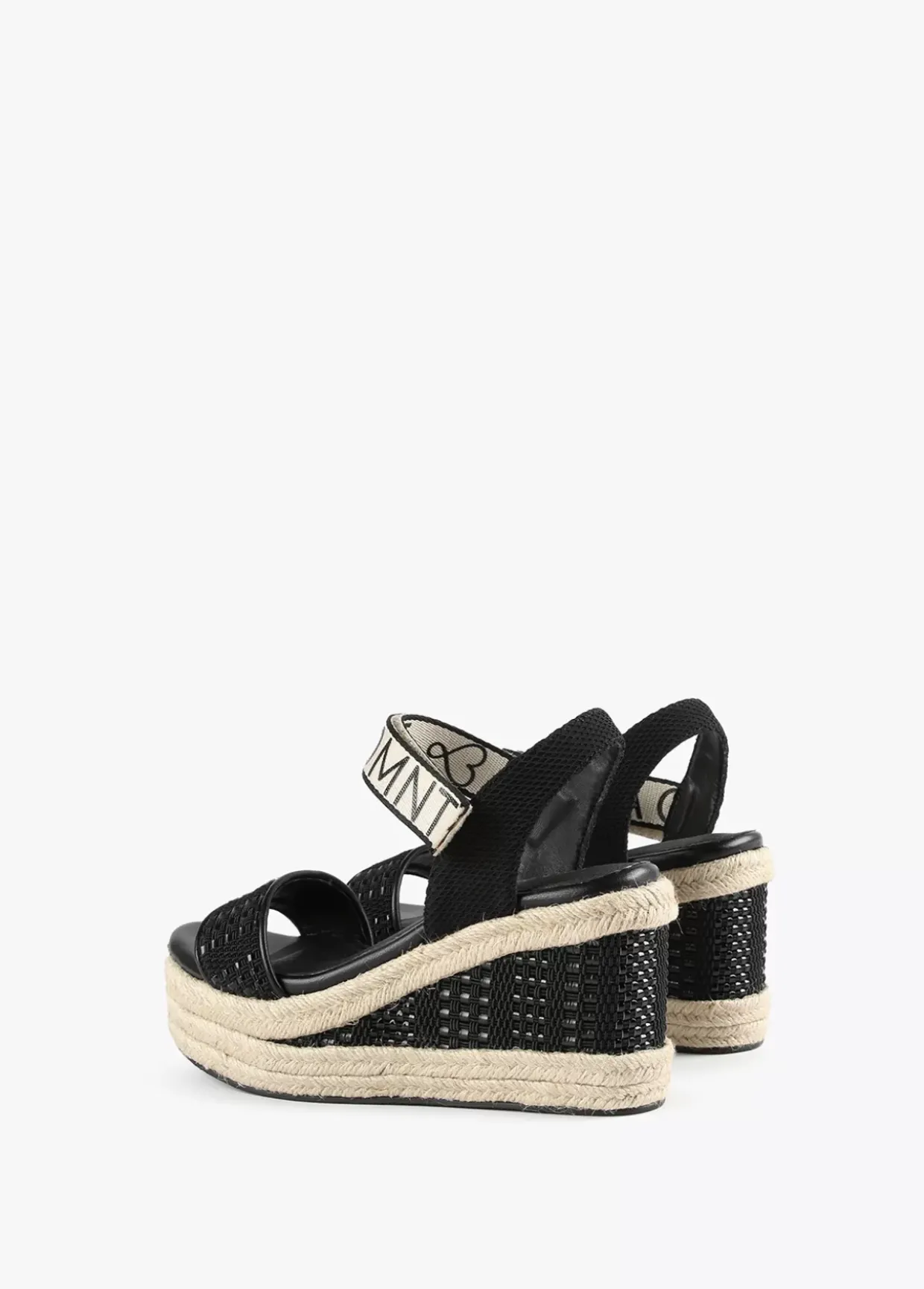 Sandalia negra tipo cuña