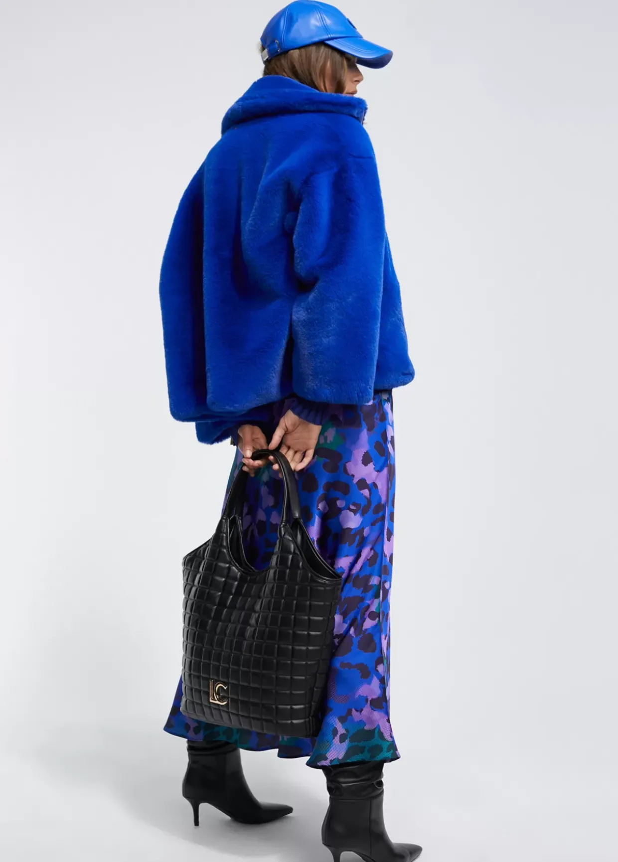 Shopper acolchado de cuadros