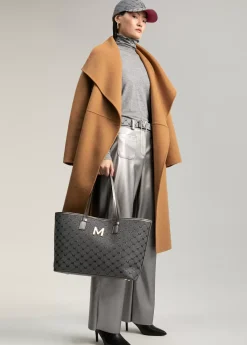 Shopper gris monograma