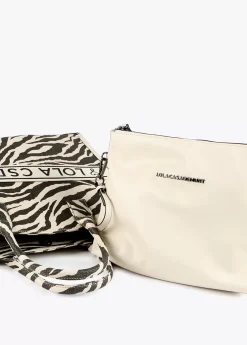 Shopper tejido combinado zebra y leopard