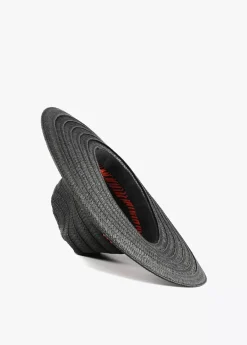 Sombrero efecto ráfia negro