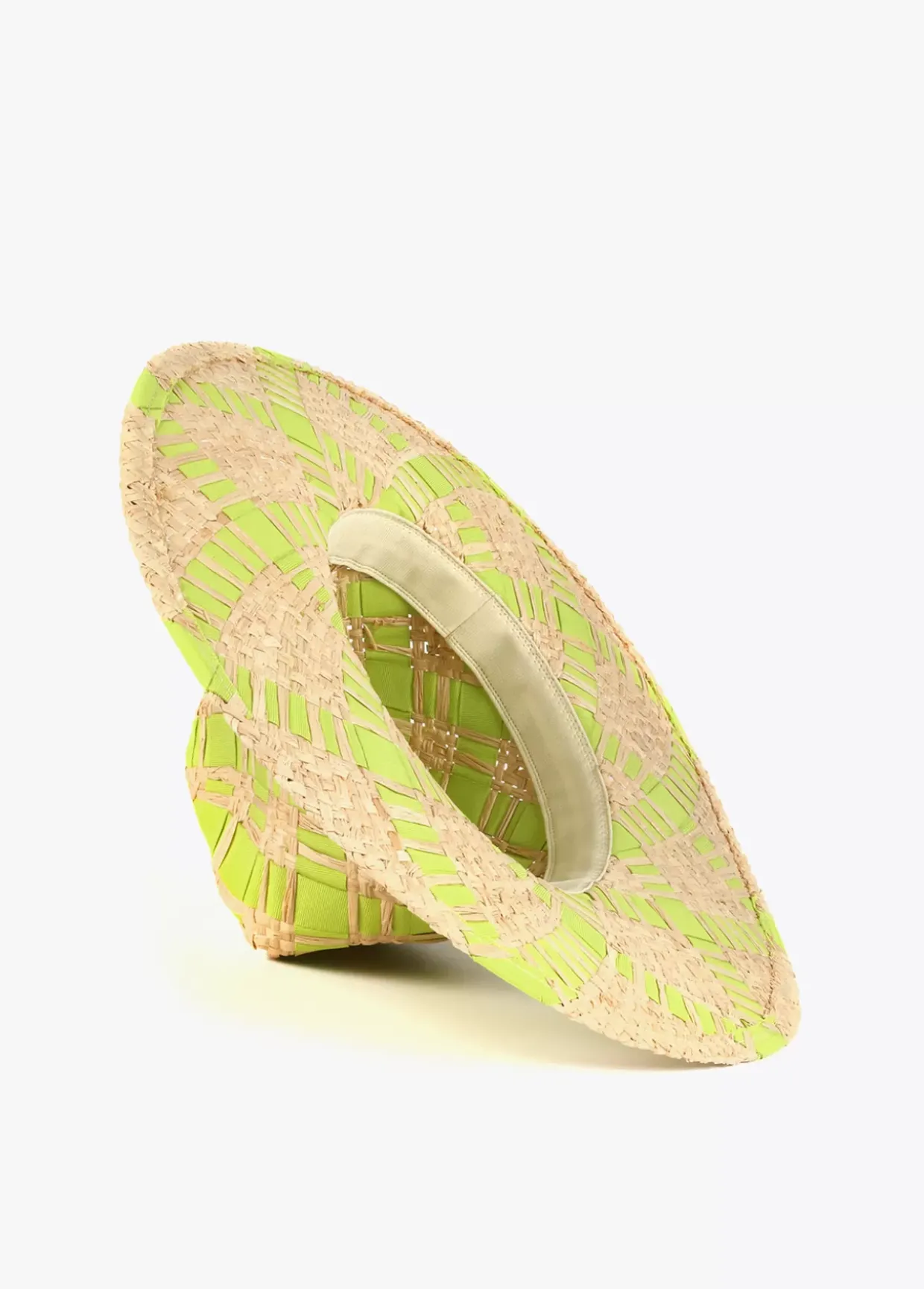 Sombrero trenzado bicolor