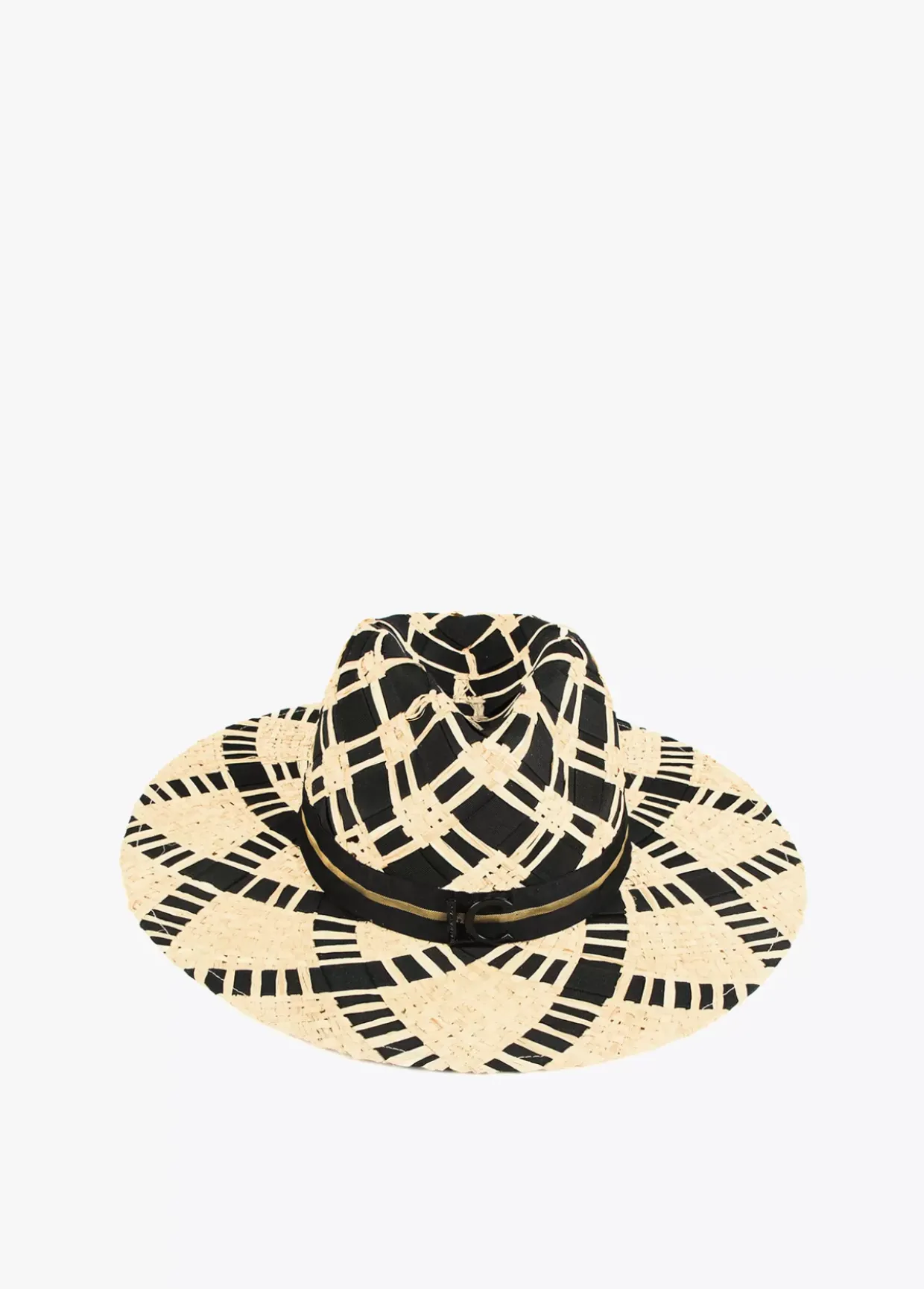 Sombrero trenzado bicolor