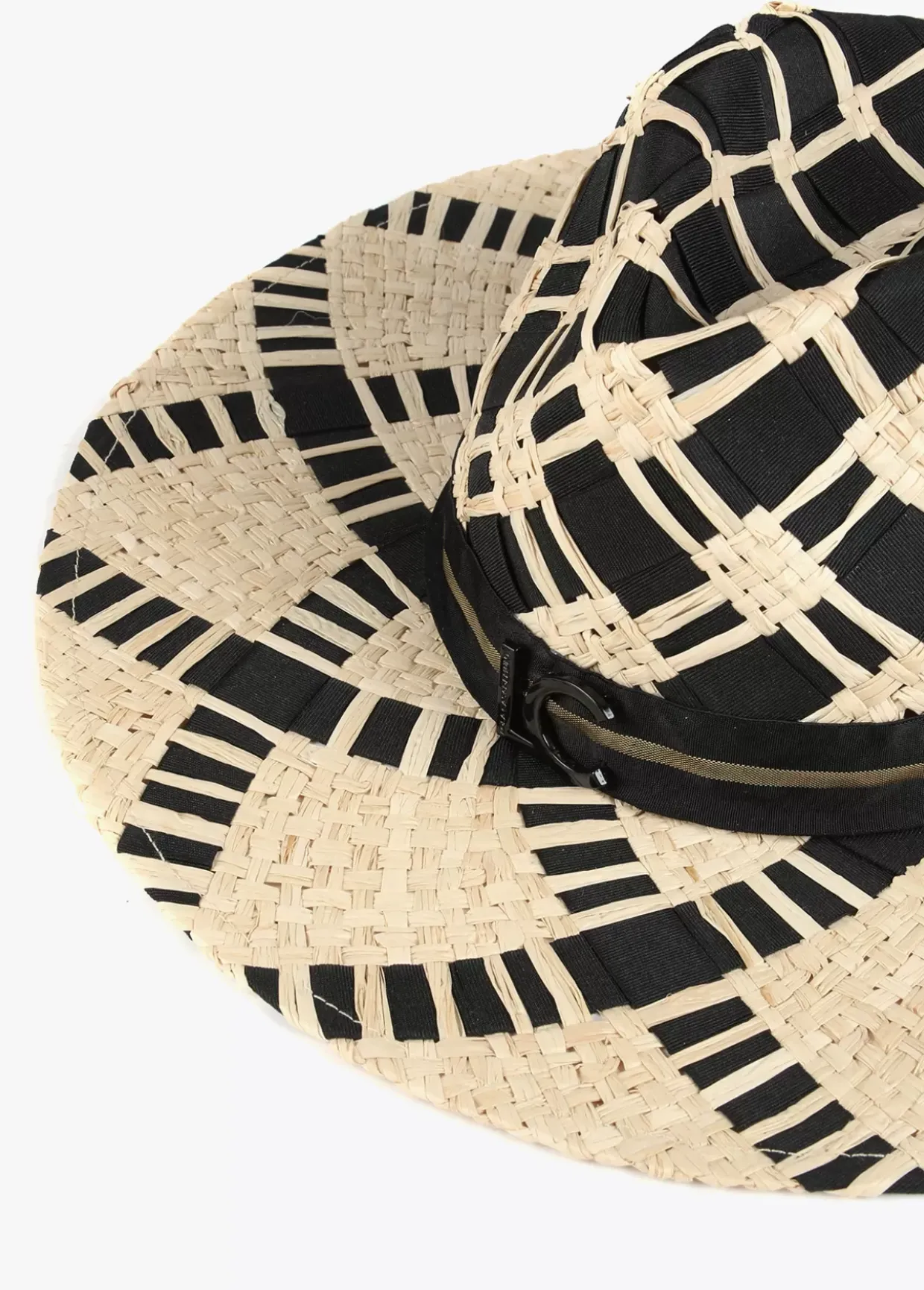 Sombrero trenzado bicolor