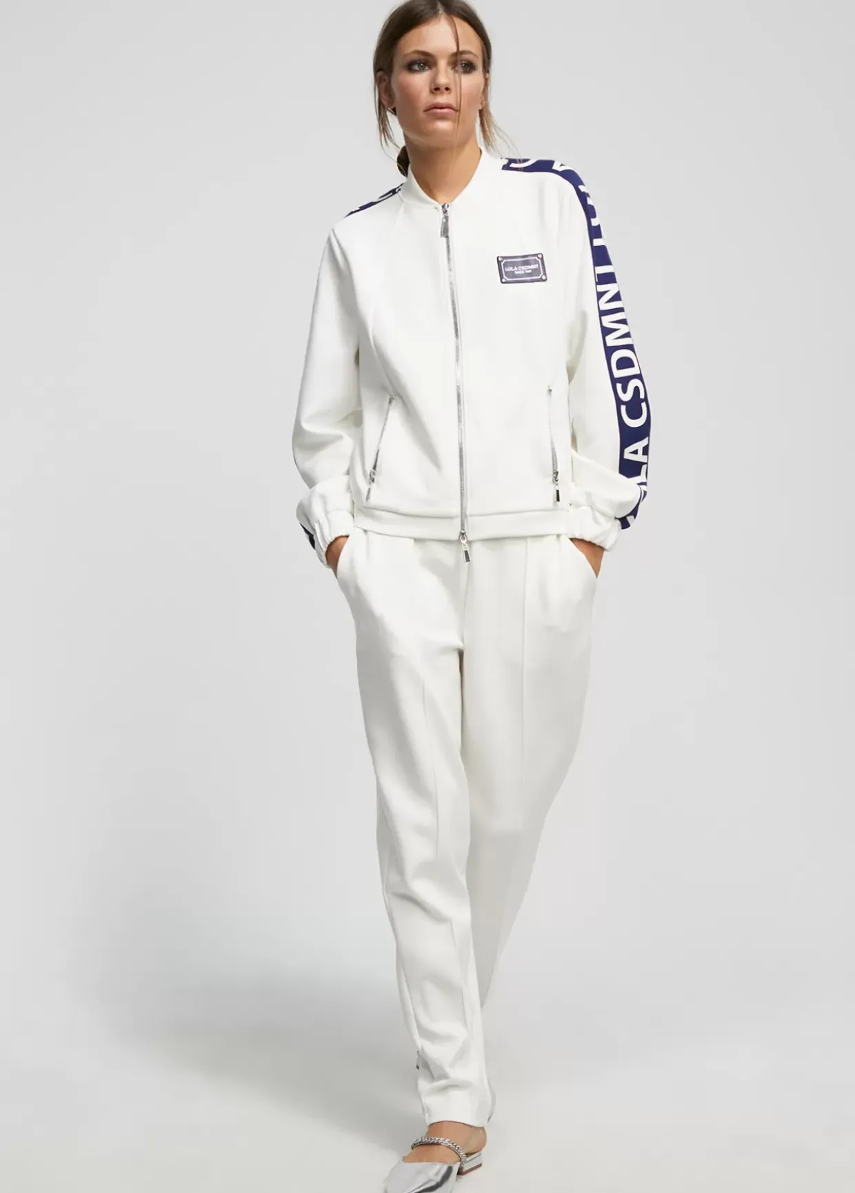 Sudadera bicolor cremallera