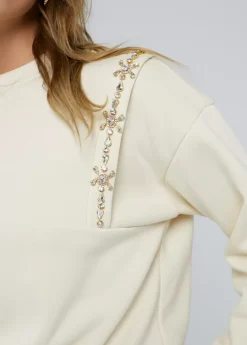 Sudadera con pedrería