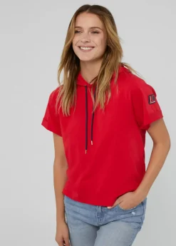 Sudadera manga corta roja de algodón 100% - Lola Casademunt