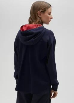 Sudadera rayas bicolor con cierre frontal - Lola Casademunt