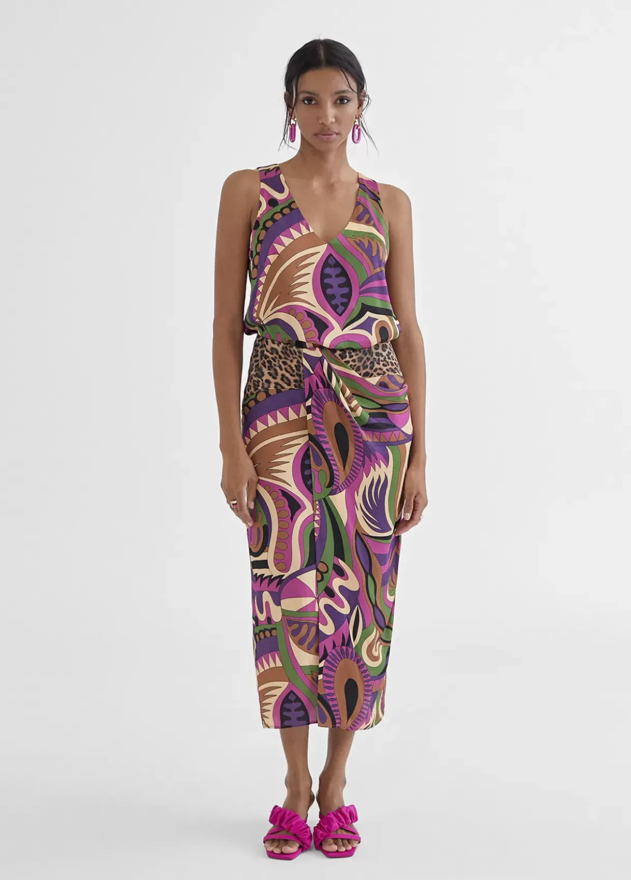 Top estampado multicolor