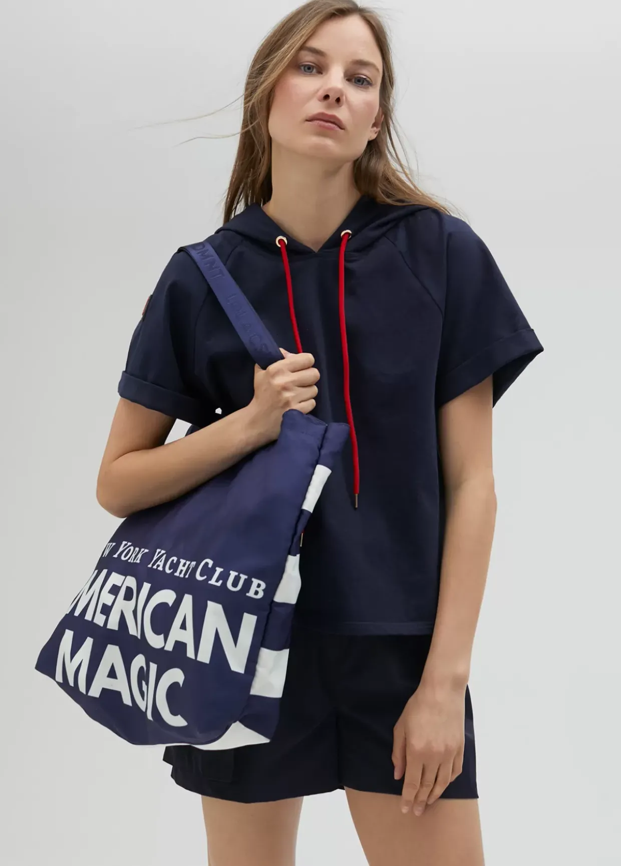 Tote bag de color azul  American Magic - Lola Casademunt