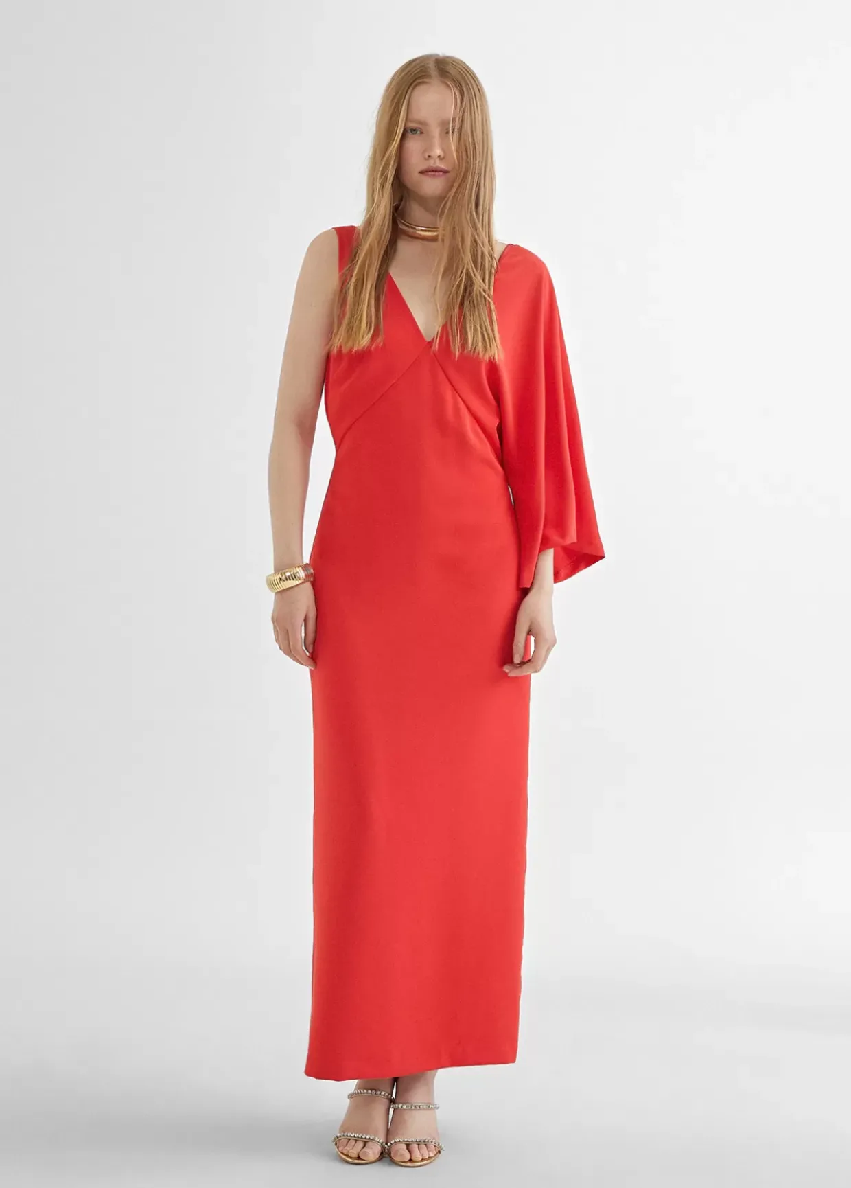 Vestido asimétrico manga