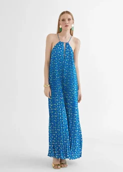 Vestido azul monograma