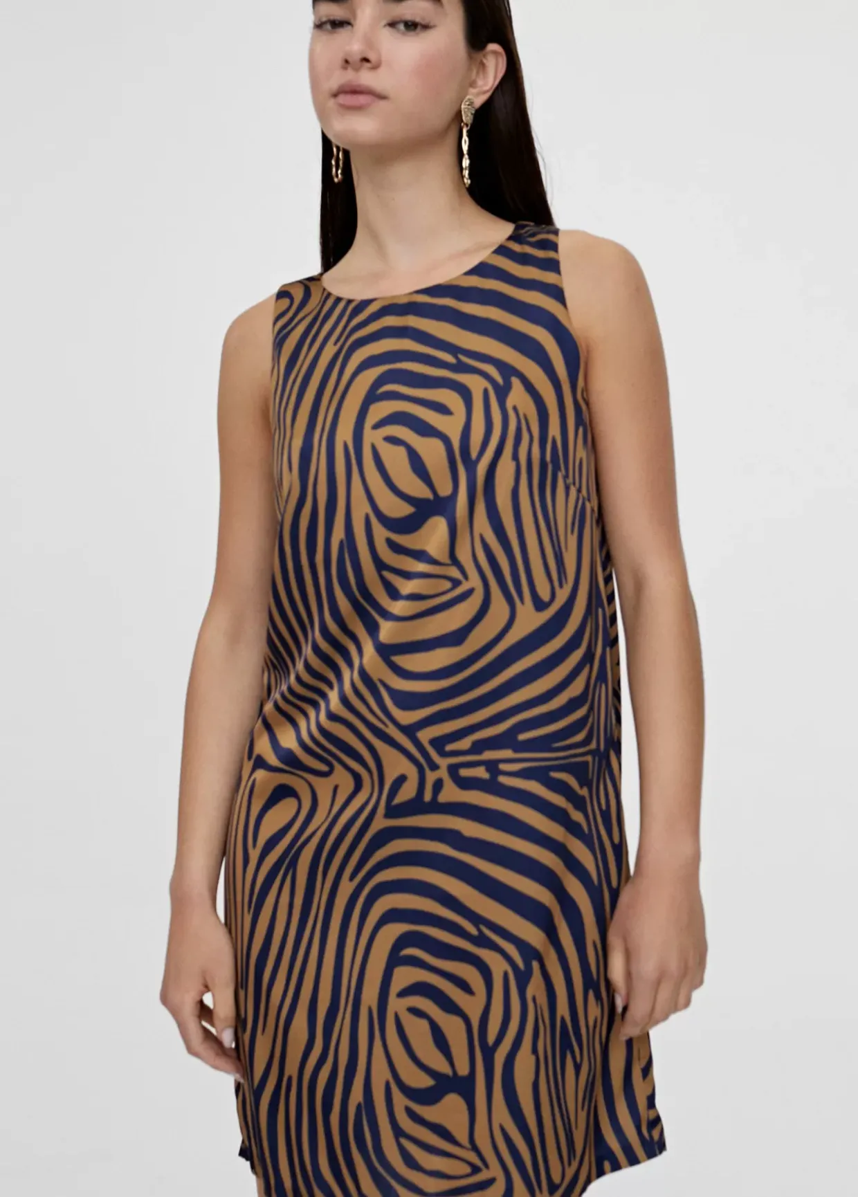 Vestido corto animal print cebra