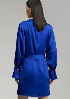 Vestido corto satinado