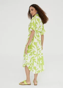 Vestido de volantes estampado