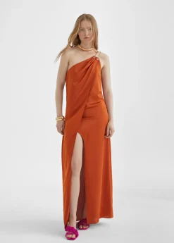 Vestido largo asimétrico