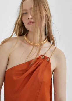 Vestido largo asimétrico