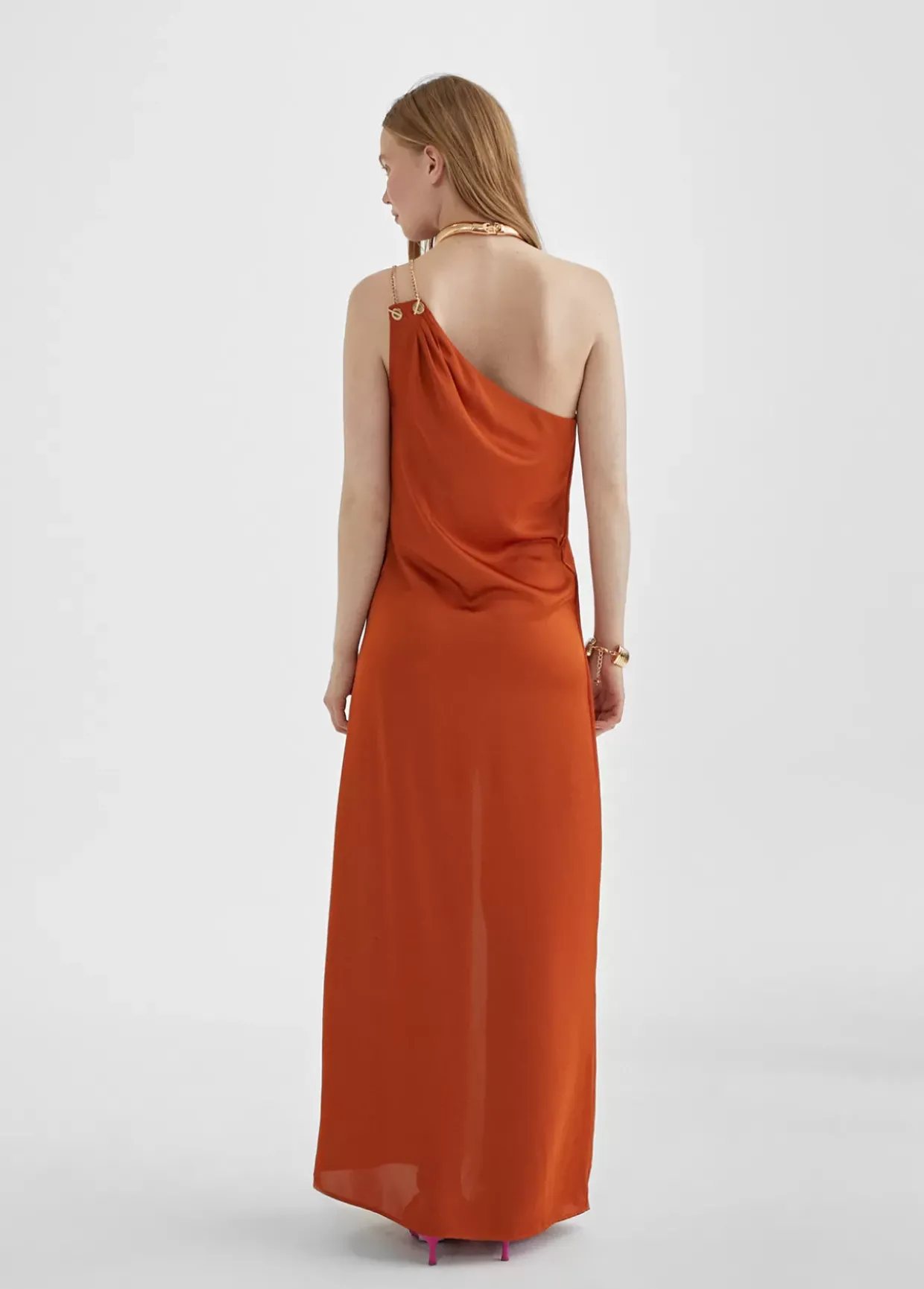 Vestido largo asimétrico