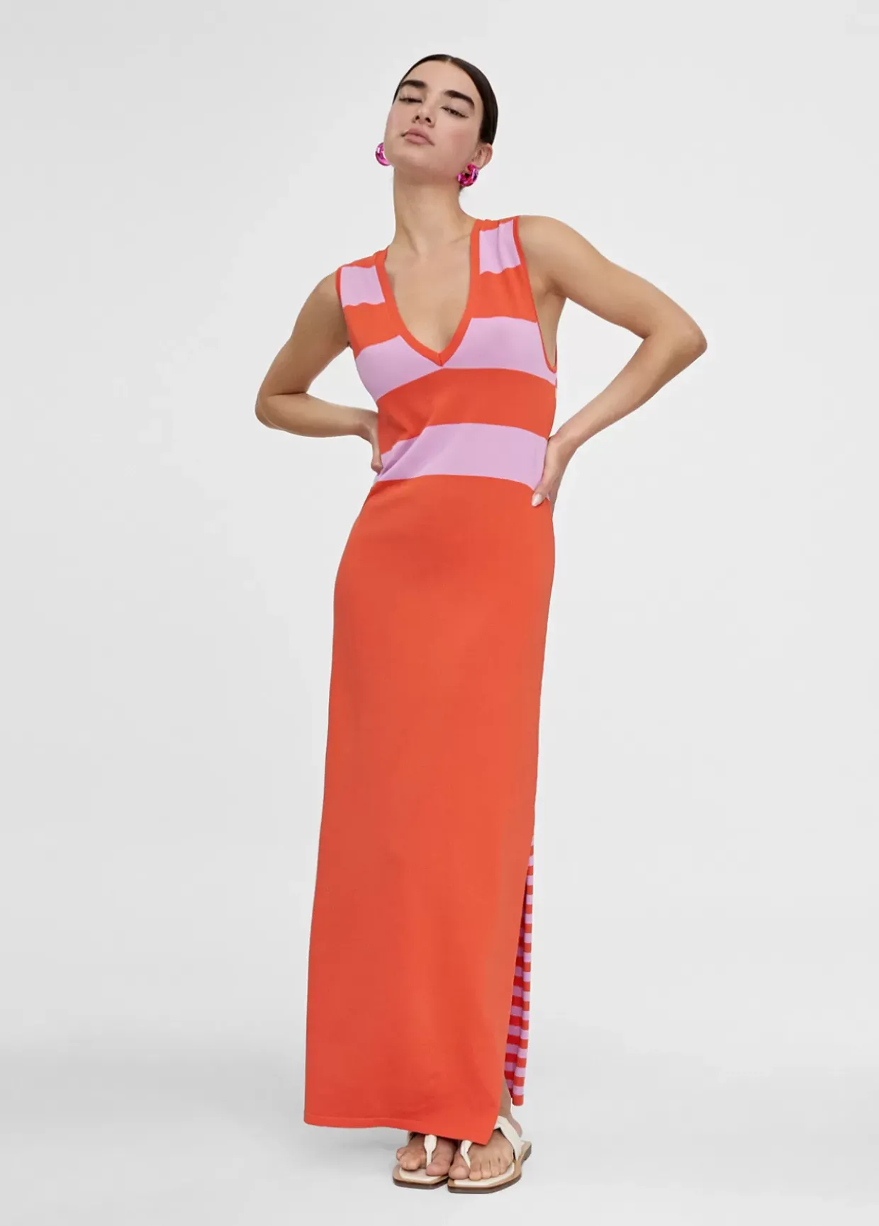 Vestido largo de punto