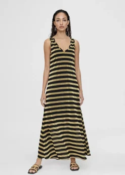 Vestido largo de rayas