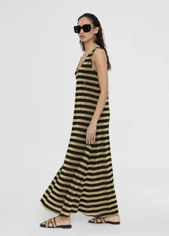 Vestido largo de rayas