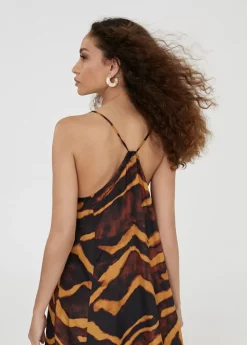 Vestido largo en estampado cebra