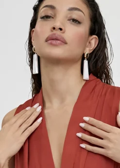 Vestido largo escote pico