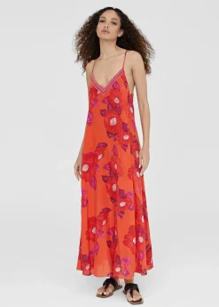 Vestido largo estampado floral