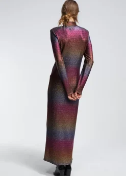 Vestido largo lúrex