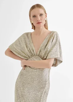 Vestido largo manga corta ancha