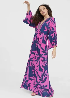 Vestido largo manga japonesa