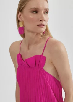 Vestido largo plisado