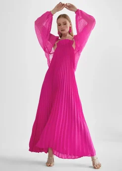 Vestido largo plisado