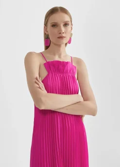 Vestido largo plisado