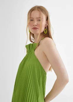 Vestido largo plisado