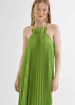 Vestido largo plisado