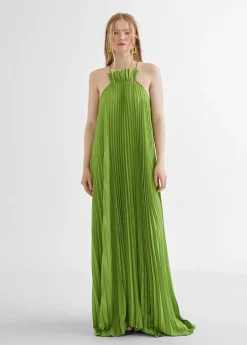 Vestido largo plisado