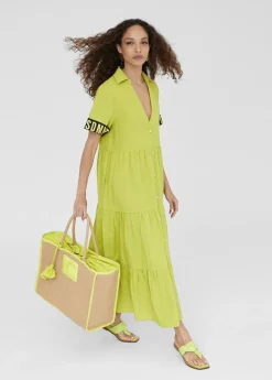 Vestido midi de volantes