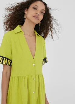 Vestido midi de volantes