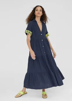 Vestido midi de volantes