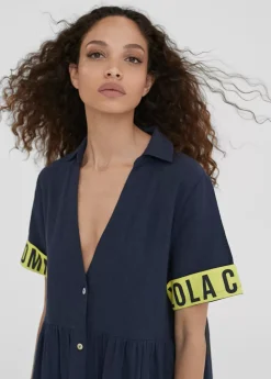 Vestido midi de volantes